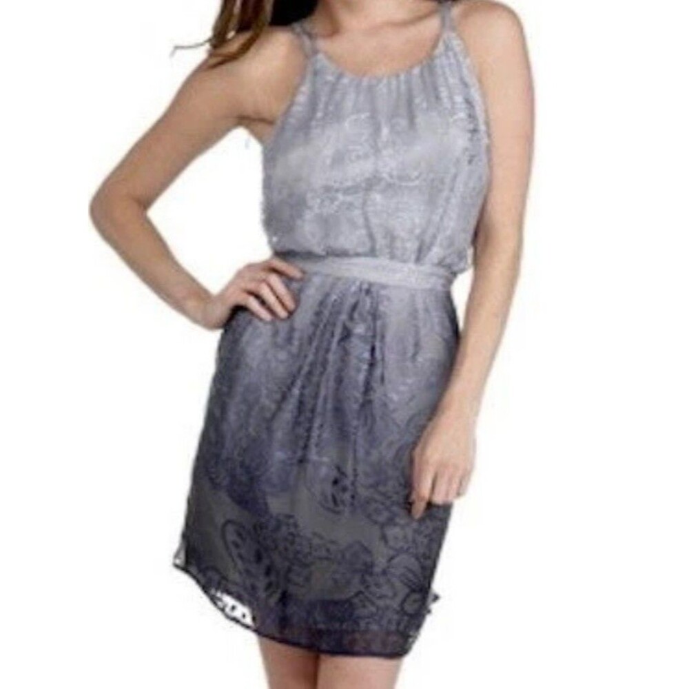 New Walter Women’s Ombré Burnout Velvet Dress 8 Cocktail Party Sophisticate Boho